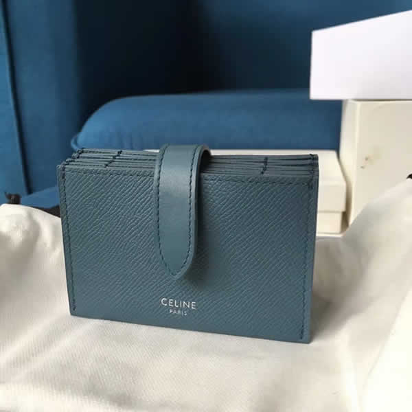 Wholesale Fake Discount Blue Celine Card Holder Wallet